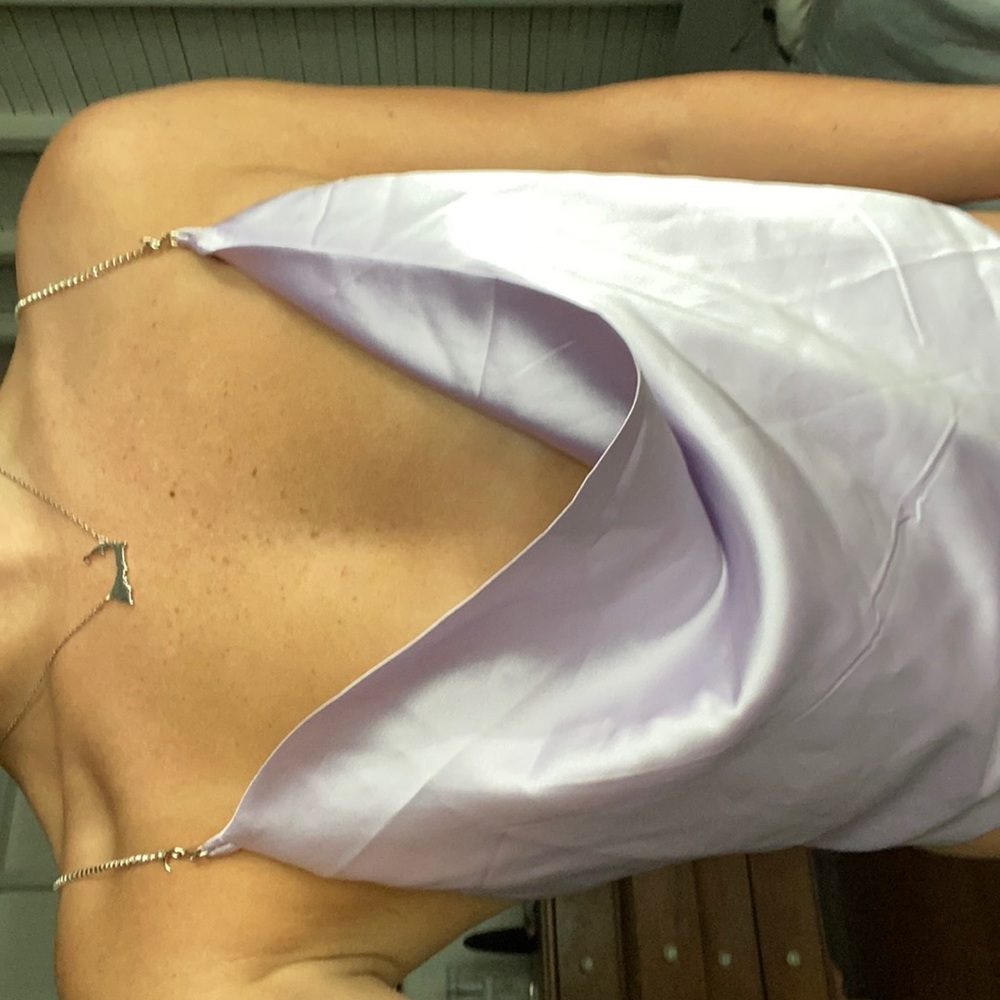 Silk top, open back